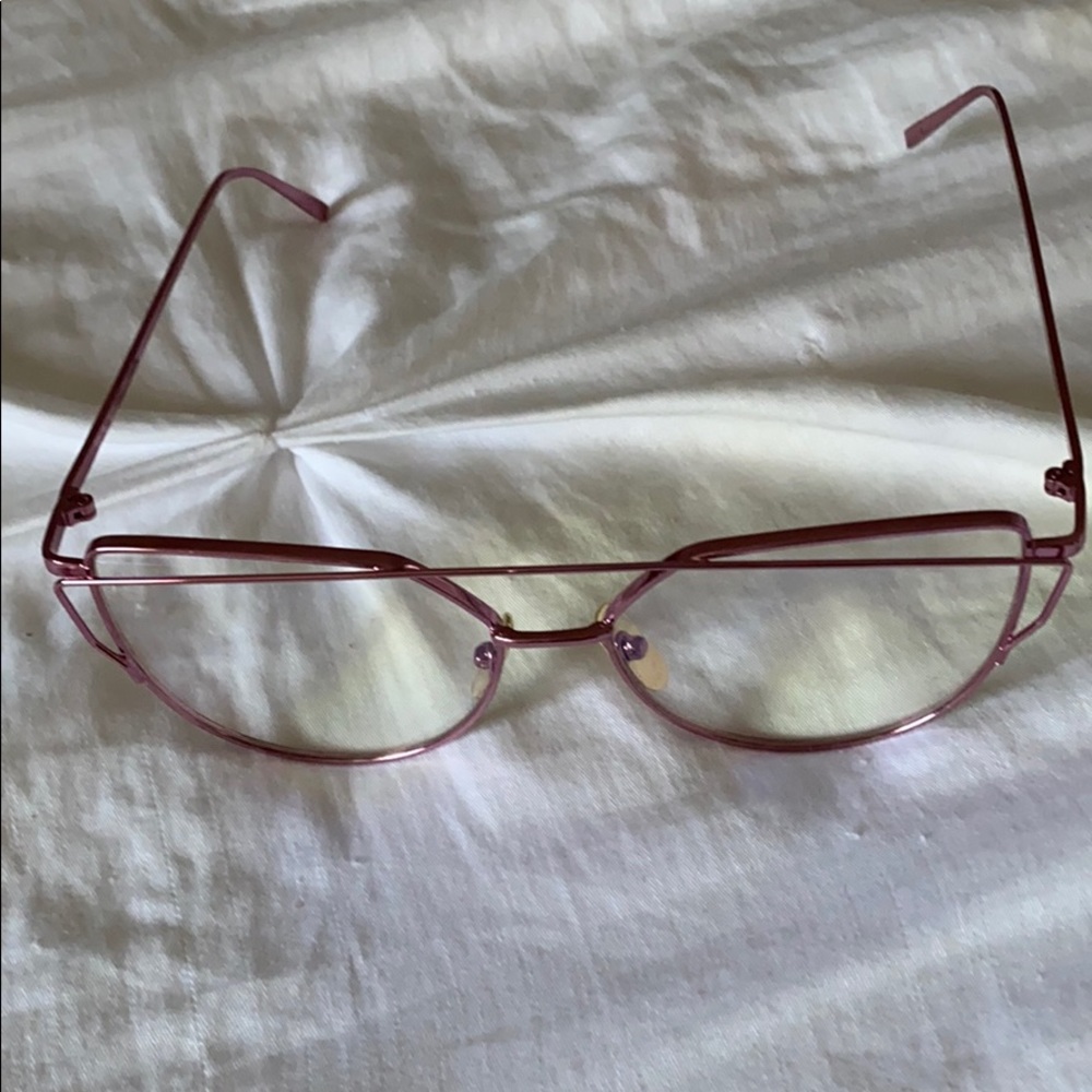 Pink clear glasses